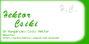 hektor csiki business card